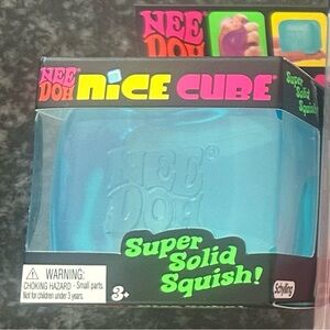 Needoh Nice Ice Square Blue Squish